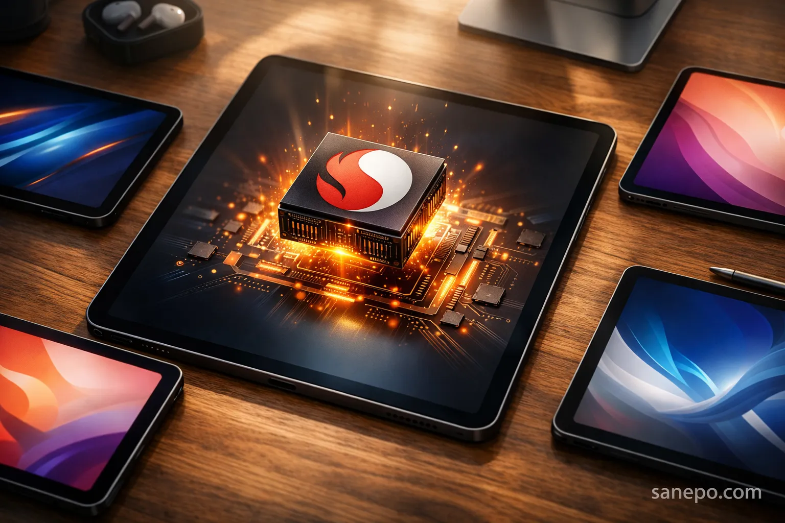 Koleksi tablet Snapdragon RAM 8GB termurah 2026 termasuk Lenovo Xiaoxin dan Poco Pad di atas meja kerja