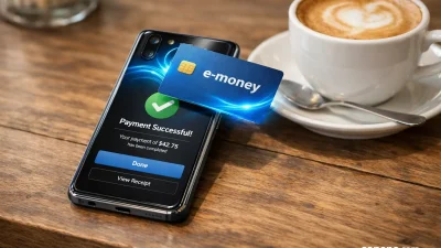 Tiga varian HP Realme Rp2 jutaan berfitur NFC terbaru 2026, Realme C75, C67, dan C65 sedang melakukan transaksi digital.